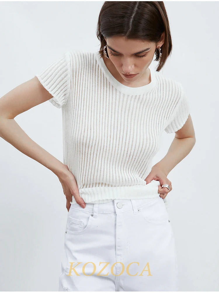 Sheer Stripe Shorts