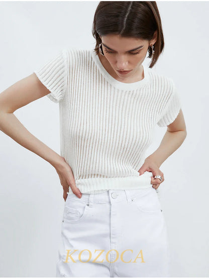 Sheer Stripe Shorts
