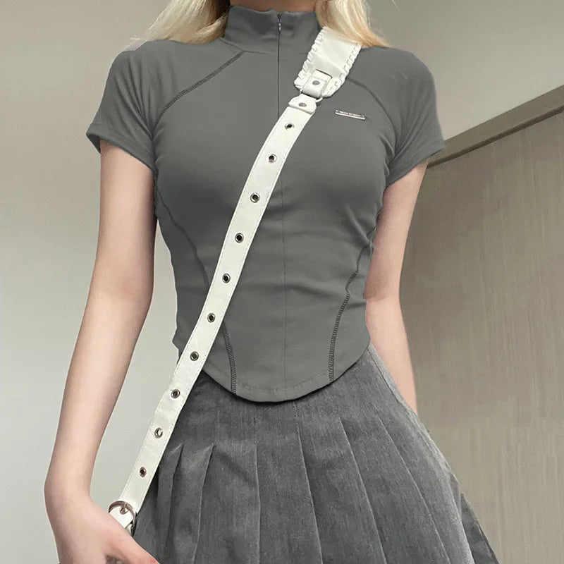 Metal Crop Shorts