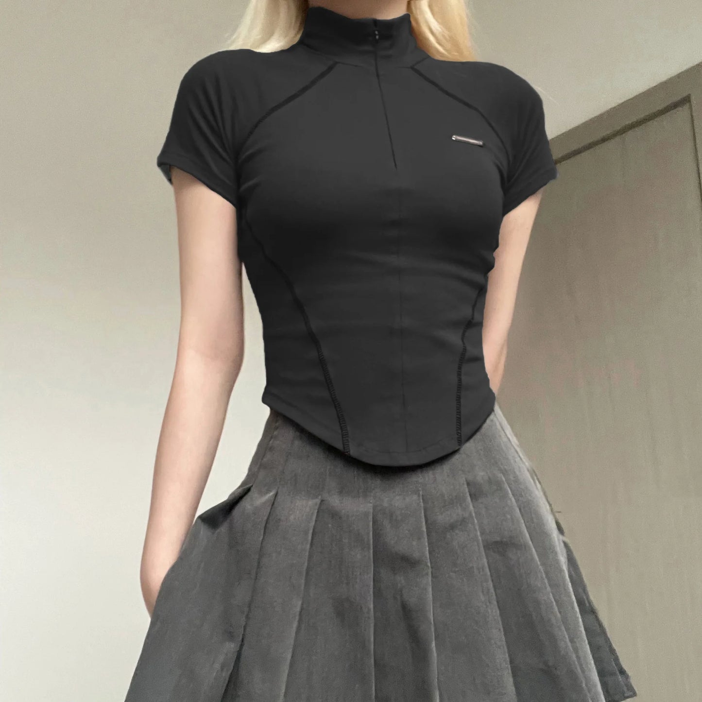 Metal Crop Shorts