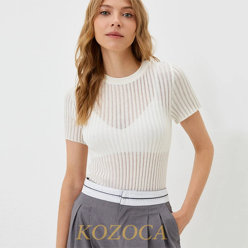 Sheer Stripe Shorts